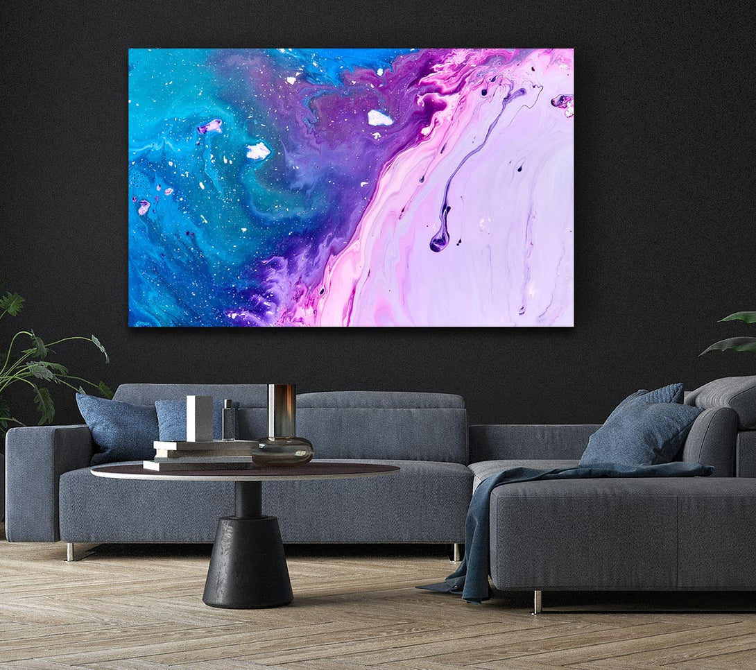 Picture of Colours mixing together Canvas Print Wall Art