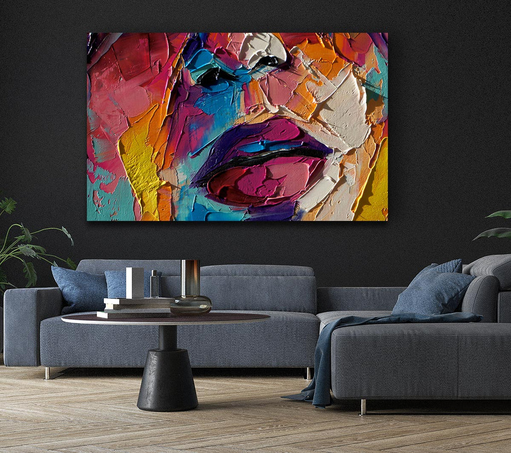 Picture of Textures of paint and colour Canvas Print Wall Art
