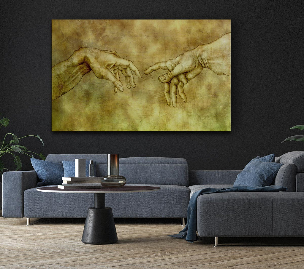 Picture of Hands of power meeting Canvas Print Wall Art