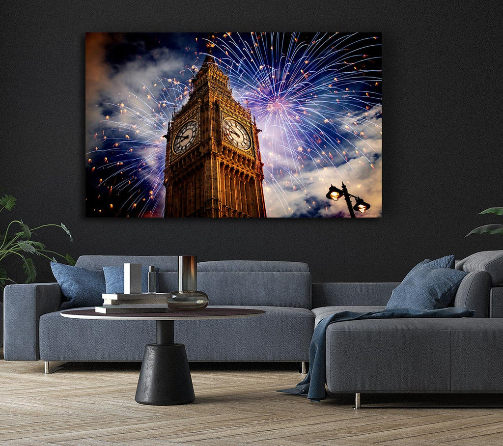 Picture of Big Ben On New Years Canvas Print Wall Art