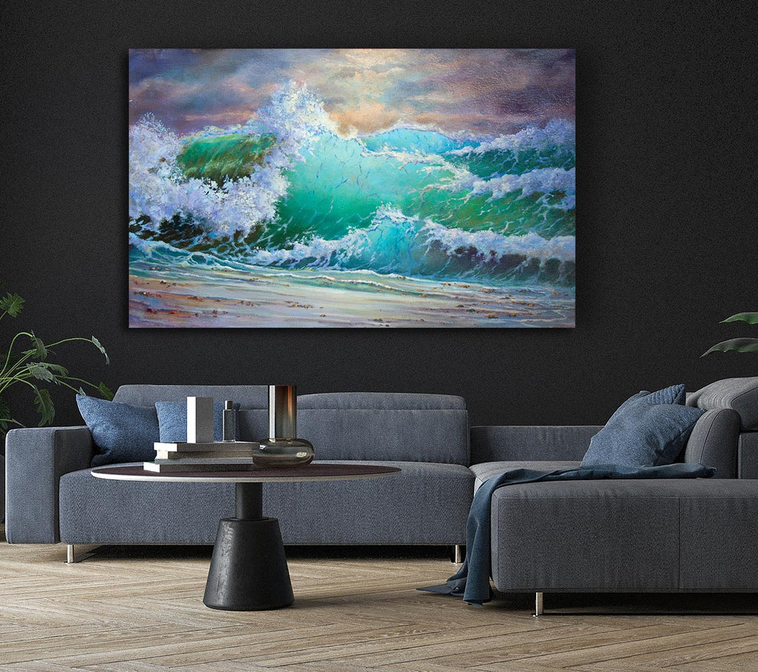  A Canvas Print of Crashing Waters Of Paint Canvas Wall Art
