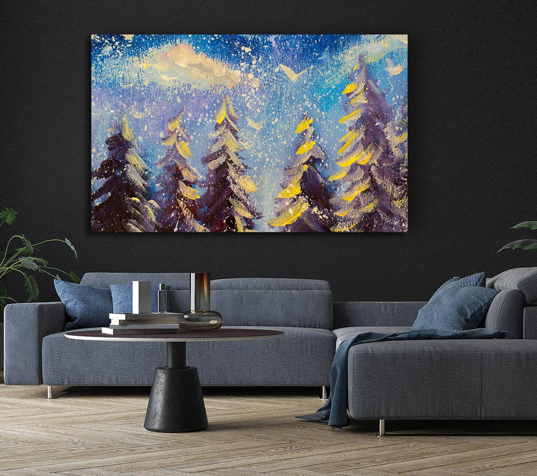 Picture of Christmas Trees Canvas Print Wall Art