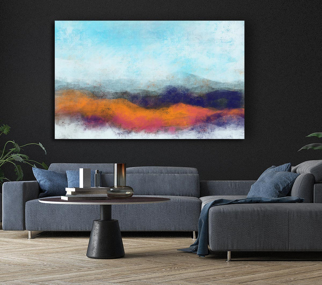 Picture of Rough Orange And Blue Canvas Print Wall Art