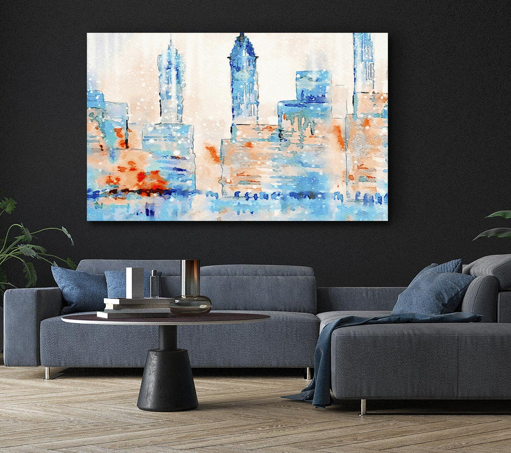 Picture of Hazy Streets Of New York Canvas Print Wall Art