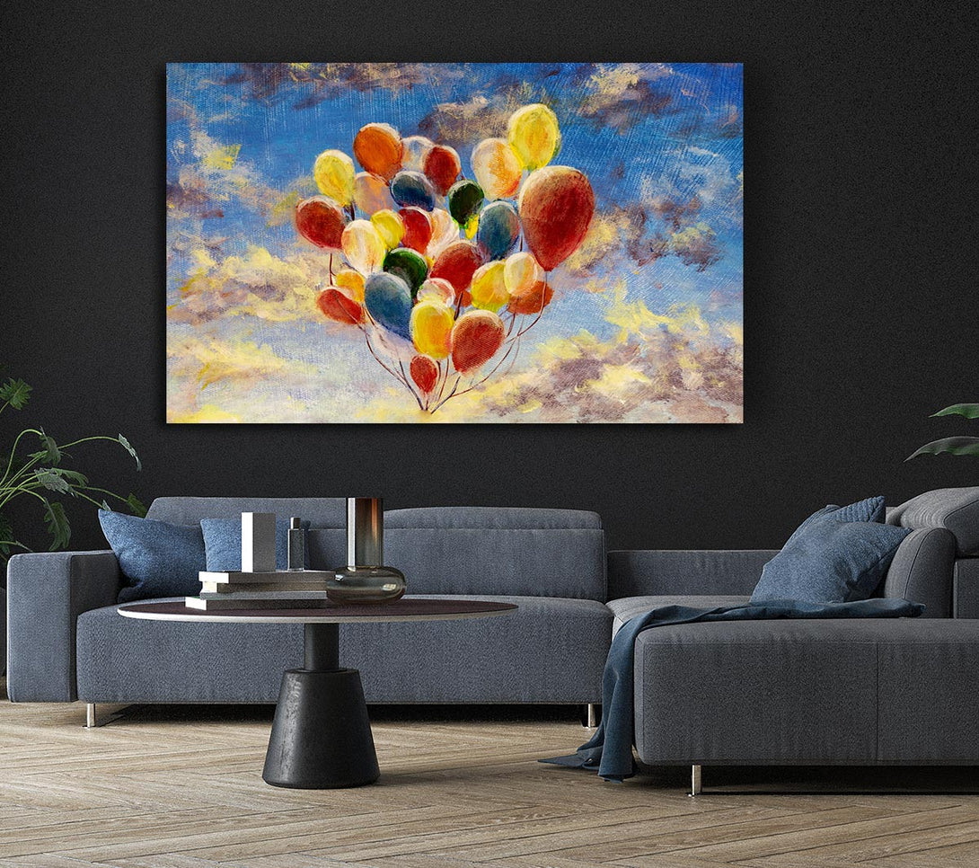 Picture of Balloons In The Sky Canvas Print Wall Art