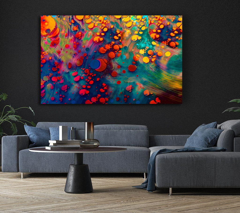 Picture of Paint Blobs In Oil Canvas Print Wall Art
