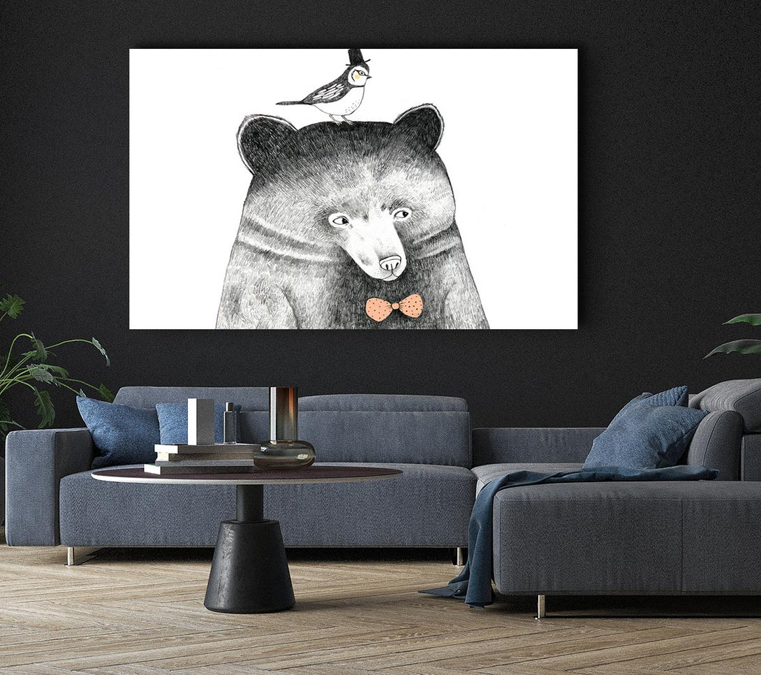 Picture of Bird And Bear Canvas Print Wall Art