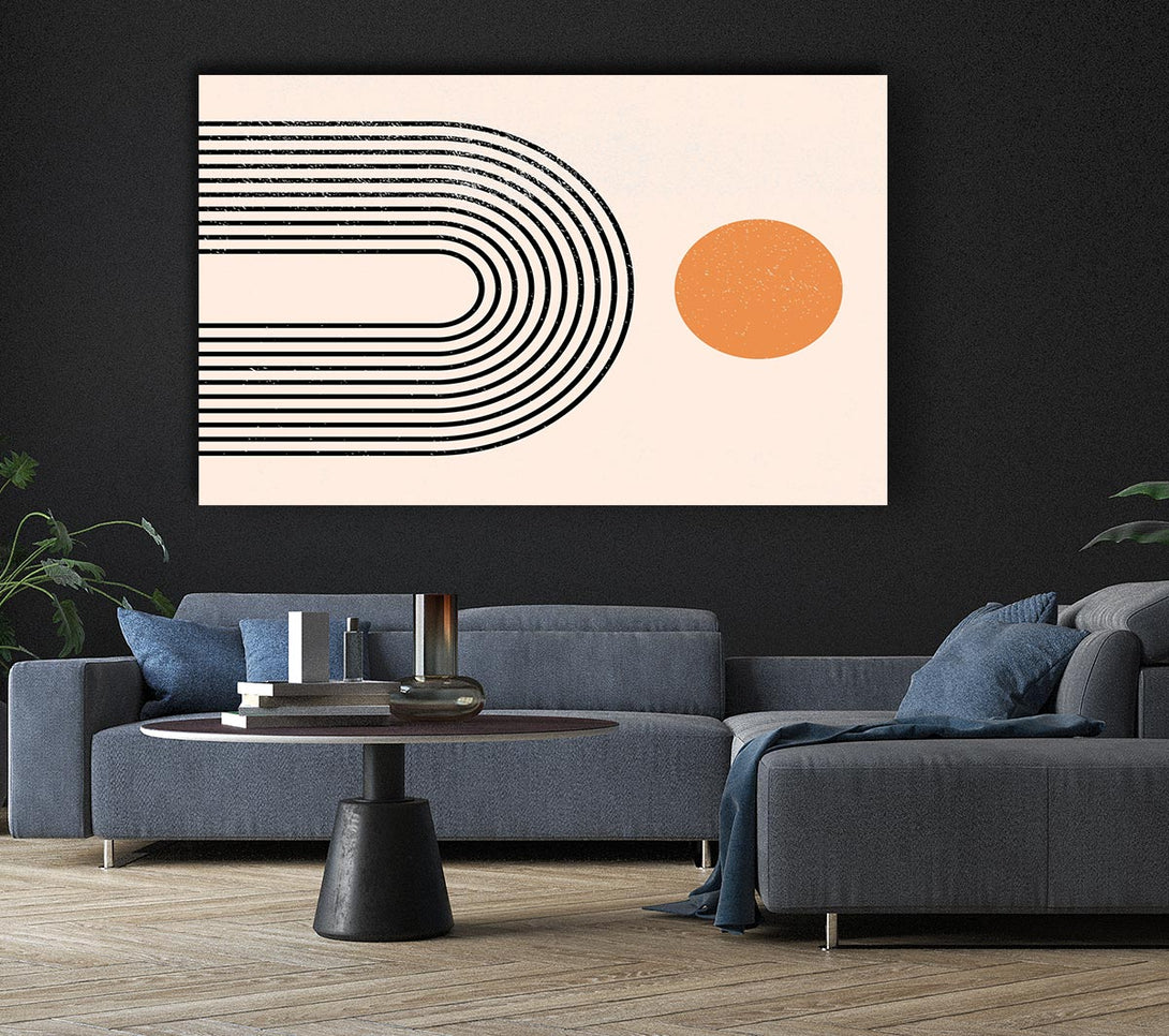 Picture of Semi Circle Pattern Canvas Print Wall Art