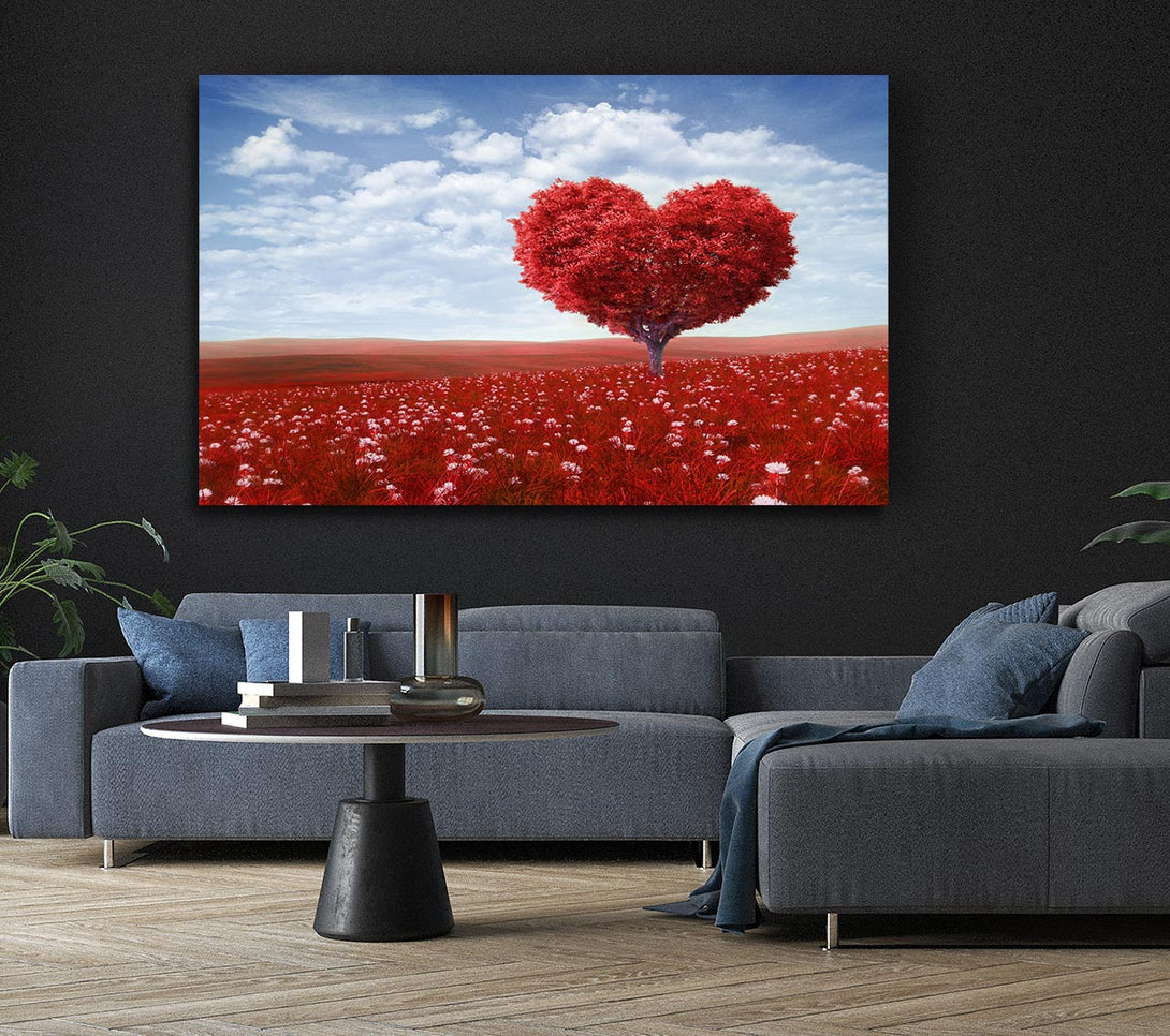 Picture of The Red Tree Heart Canvas Print Wall Art