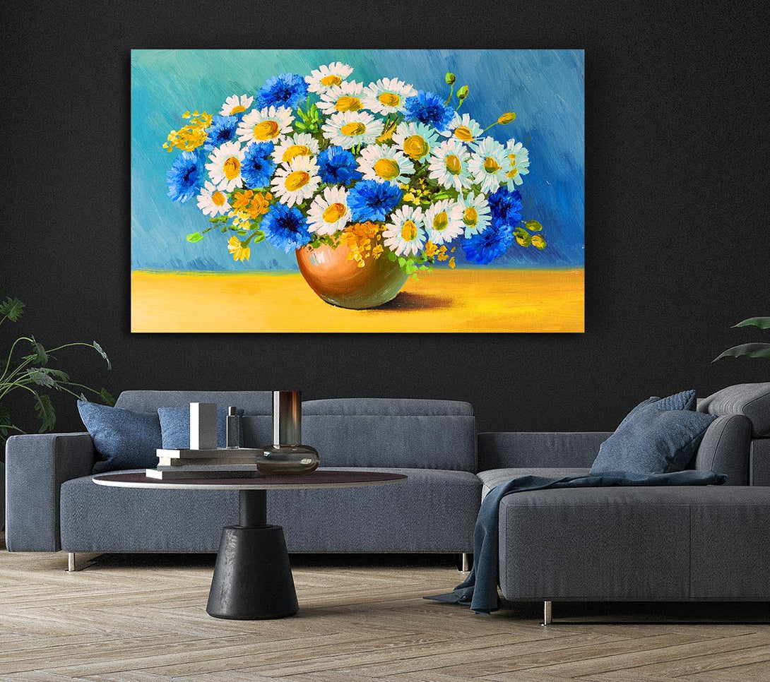 Picture of The Vase Of Daisies Canvas Print Wall Art