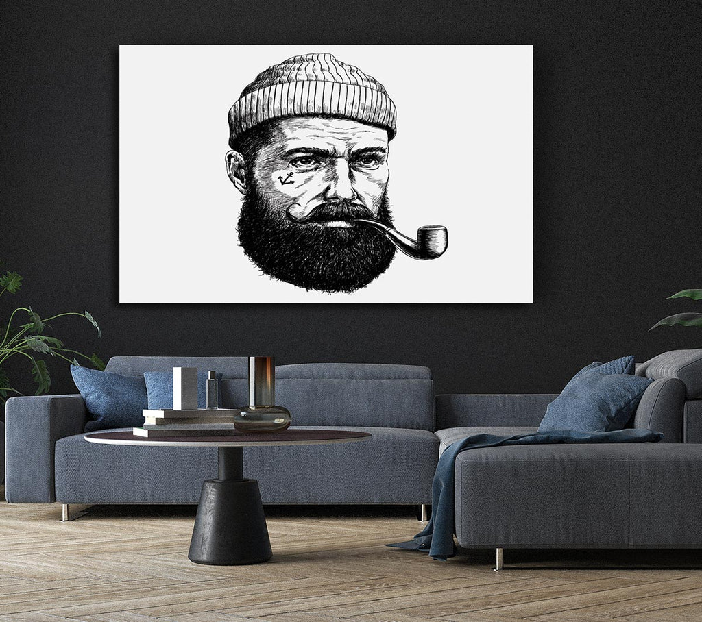 Picture of Hipster Smoker Canvas Print Wall Art