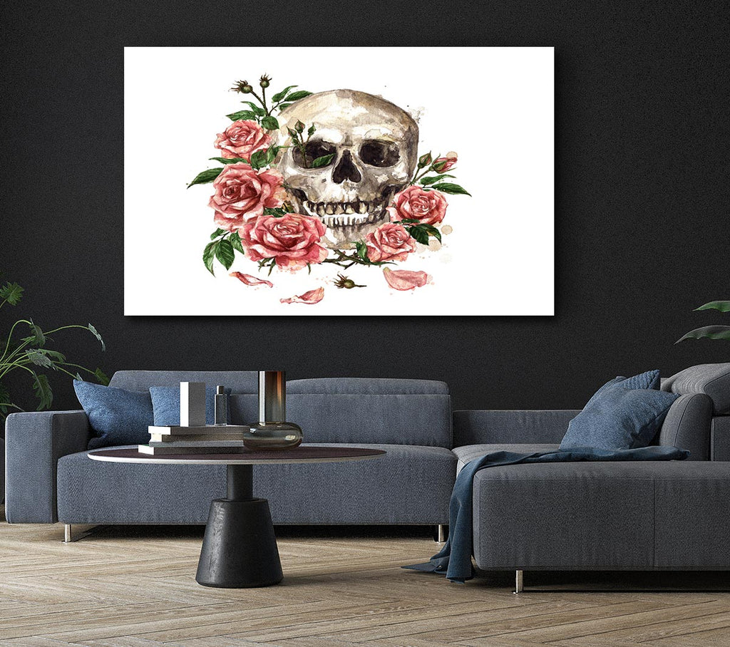 Picture of The Floral Skull Canvas Print Wall Art