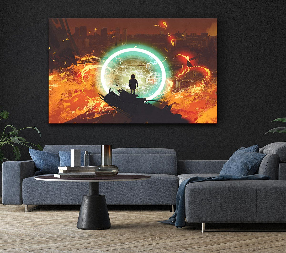  A Canvas Print of The Neon Ring Of Fire Canvas Art