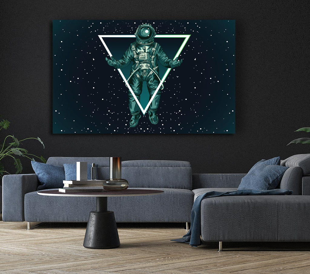 Picture of Triangle Space Man Canvas Print Wall Art