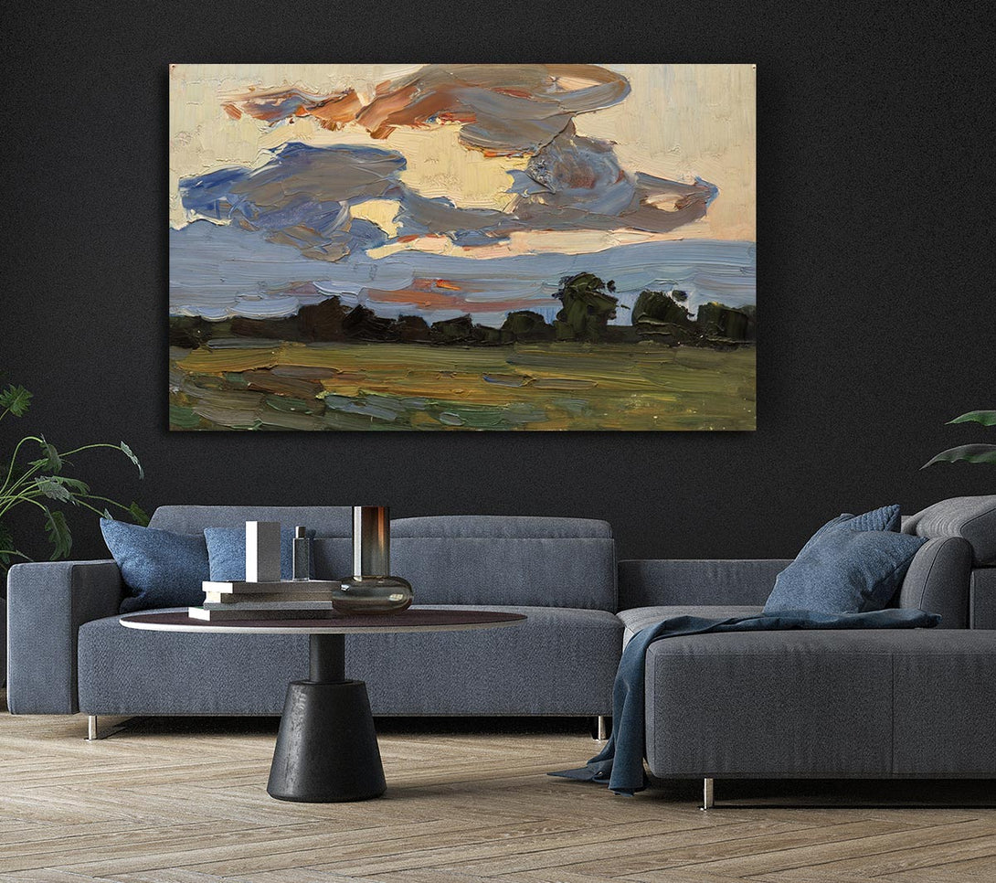  A Canvas Print of Abstract Countryside Canvas Art