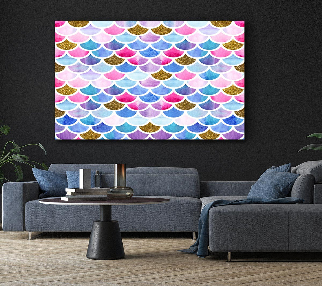  A Canvas Print of Mermaid Scales Canvas Wall Art