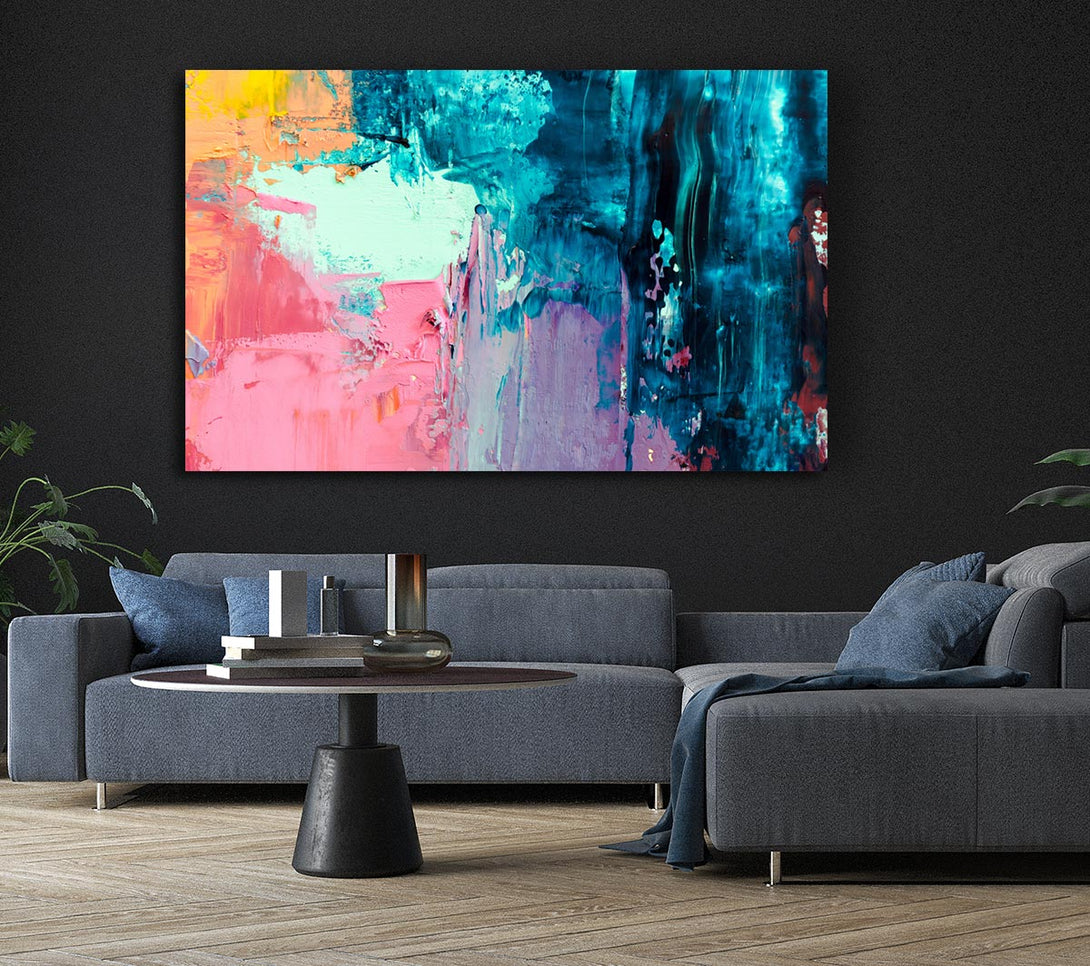 Picture of Texture Of Paint Media Canvas Print Wall Art