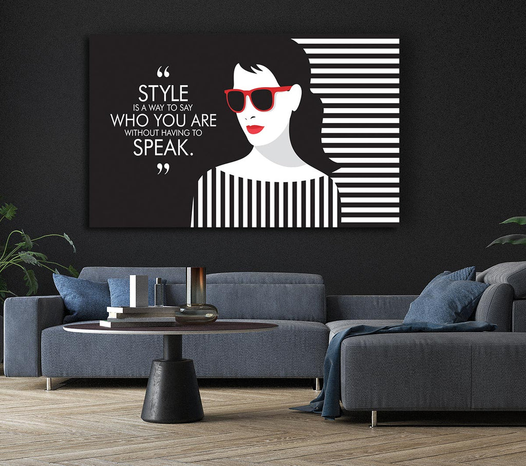 Picture of Style Fashion Quote Canvas Print Wall Art