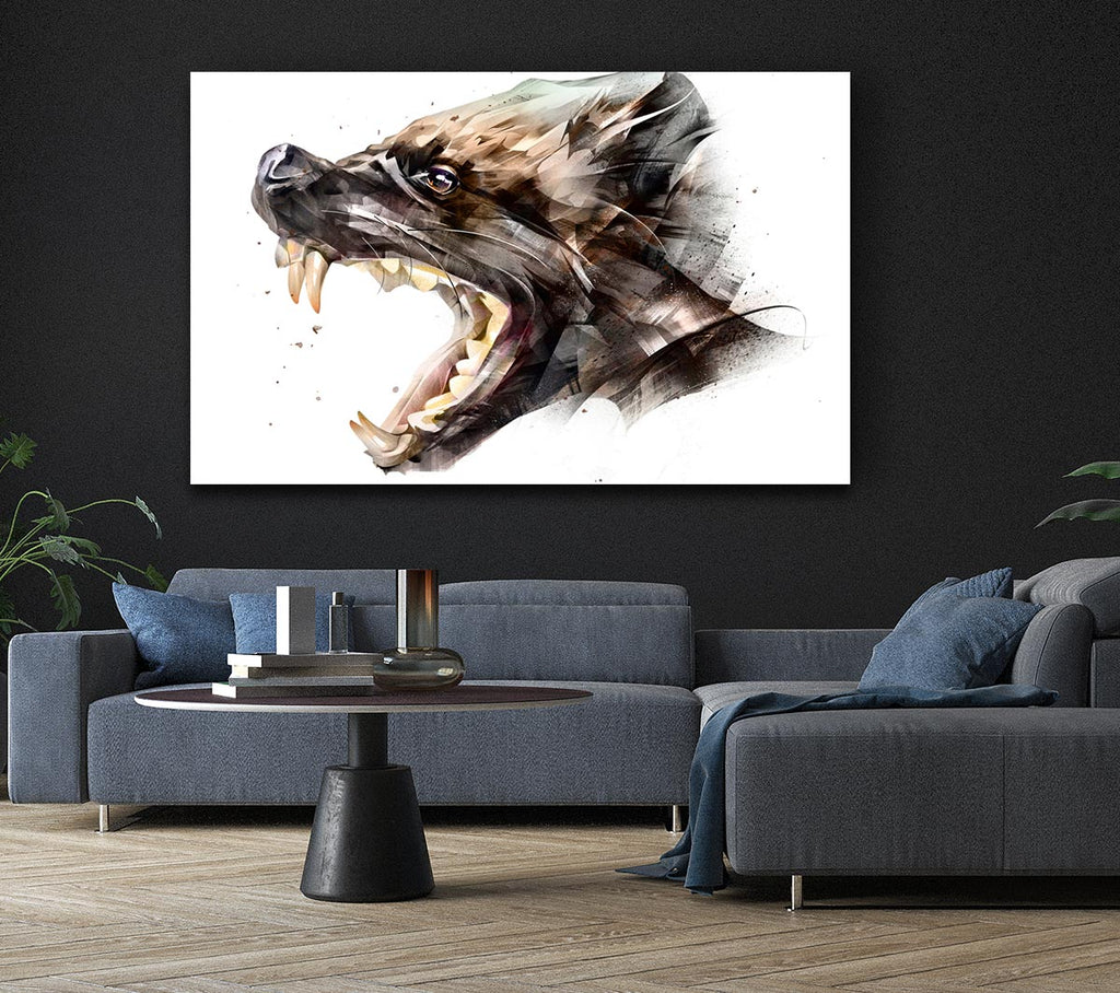 Picture of Hyena Head Canvas Print Wall Art