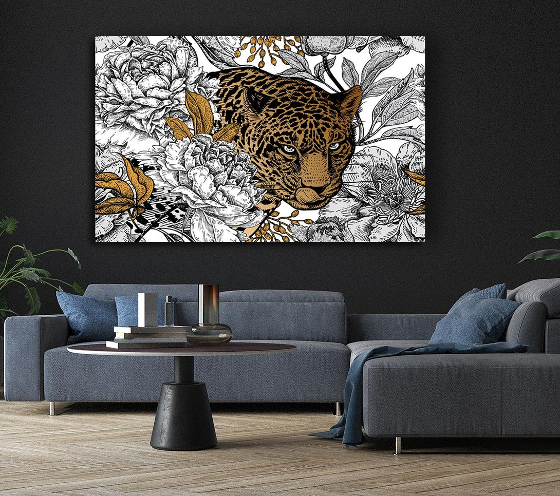  A Canvas Print of Stunning Leopard Flowers Canvas Art