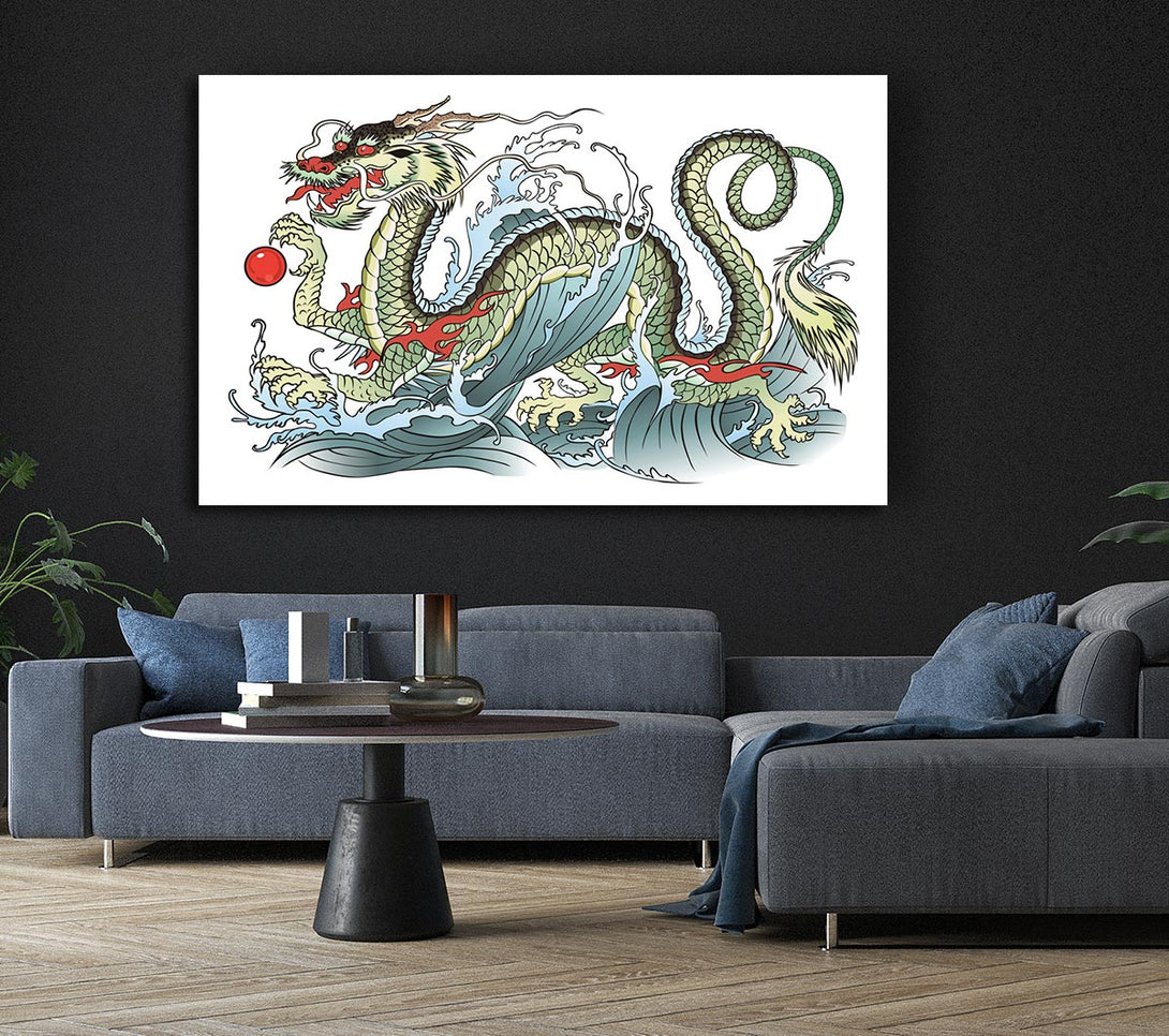 Picture of The Chinese Dragon Dance Canvas Print Wall Art