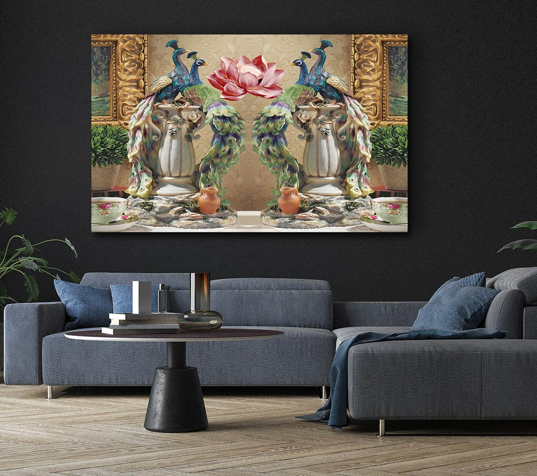 Picture of Peacocks Of Royalty Canvas Print Wall Art