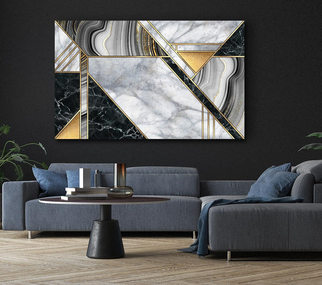 Picture of Triangles Of Marble Canvas Print Wall Art