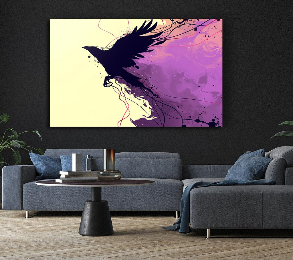 Picture of Blackbird Breaking The Boundries Canvas Print Wall Art