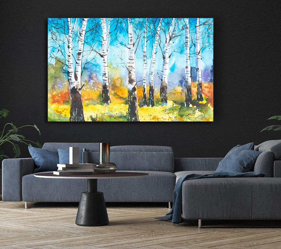 Picture of The Beautiful Birch Trees Canvas Print Wall Art