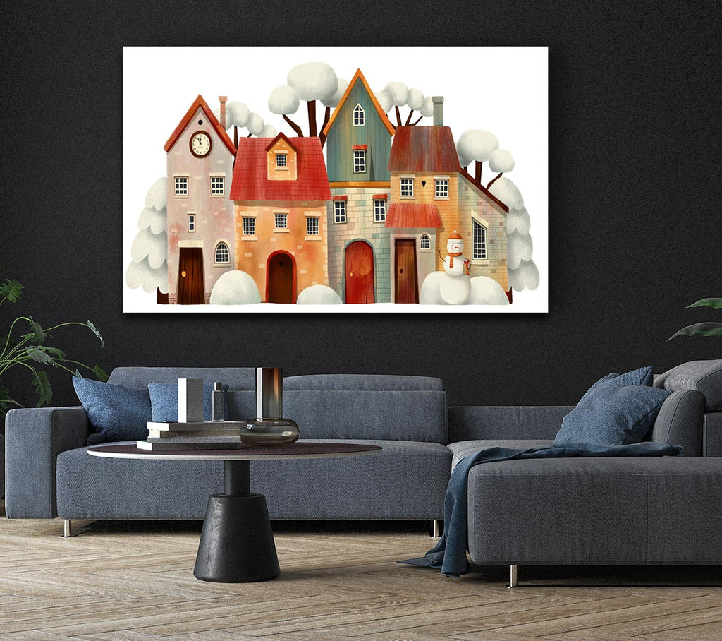 Picture of Stack Of Houses Canvas Print Wall Art