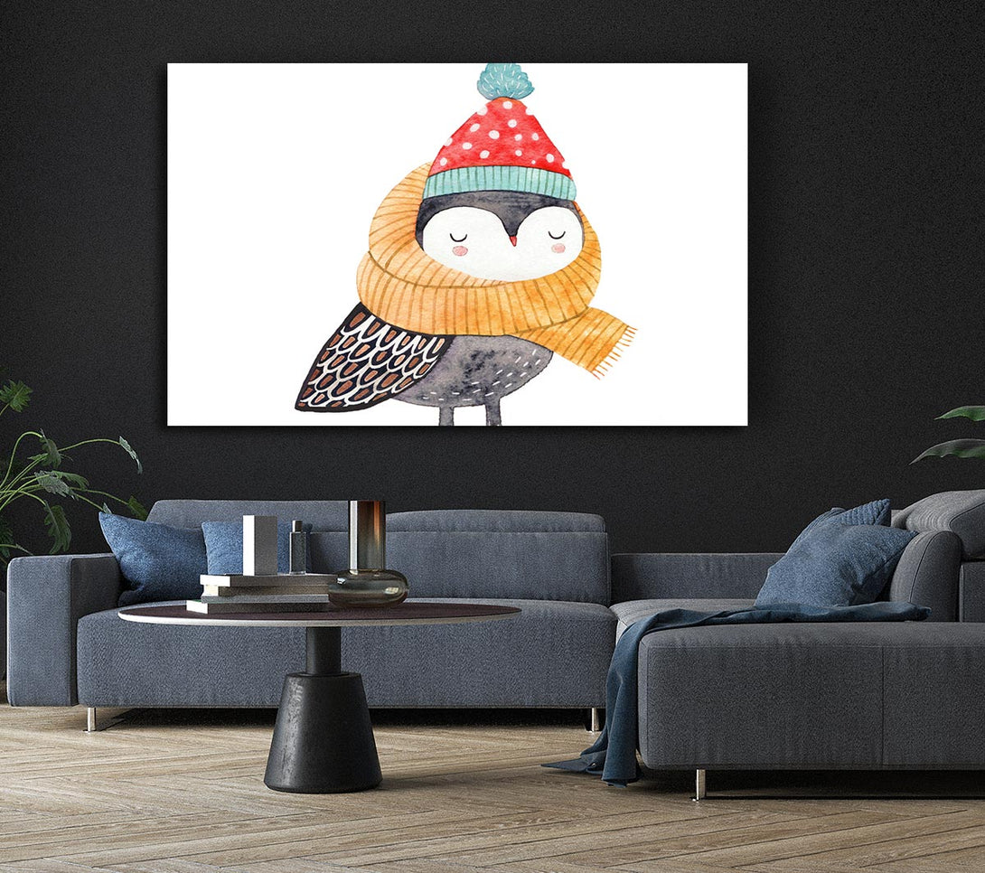 Picture of Ready For Winter Bird Canvas Print Wall Art