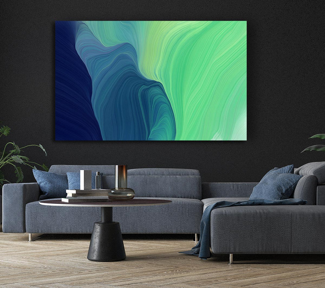 Picture of Green Formation Of Colour Canvas Print Wall Art