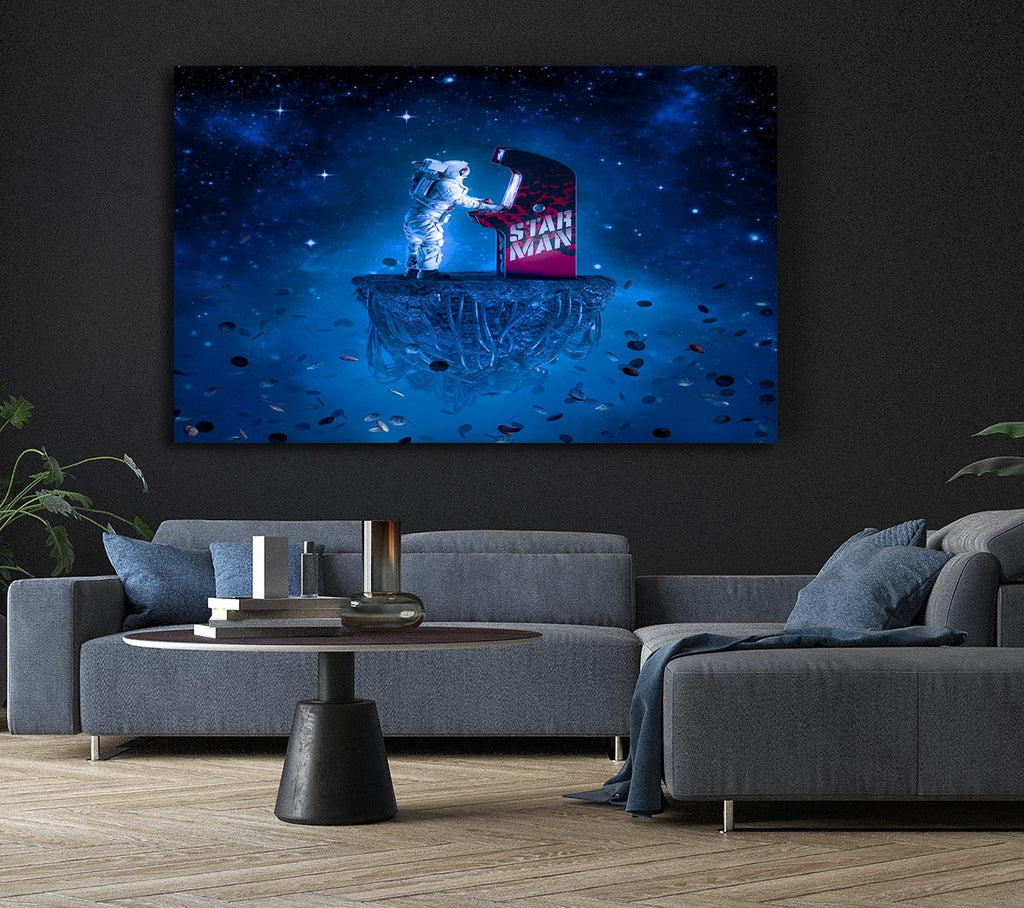 Picture of Rocketman Playing Games Canvas Print Wall Art