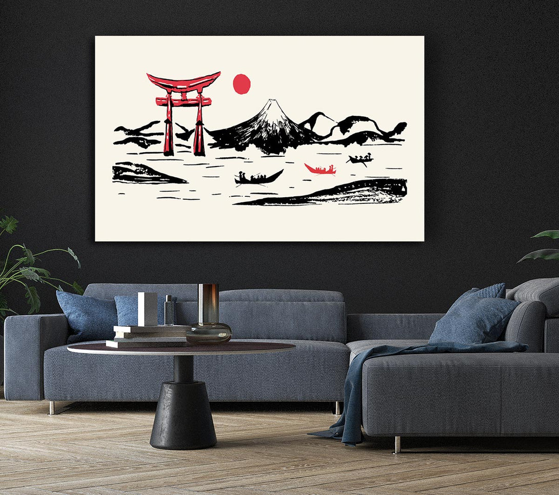 Picture of Temples Of The Mountain Canvas Print Wall Art