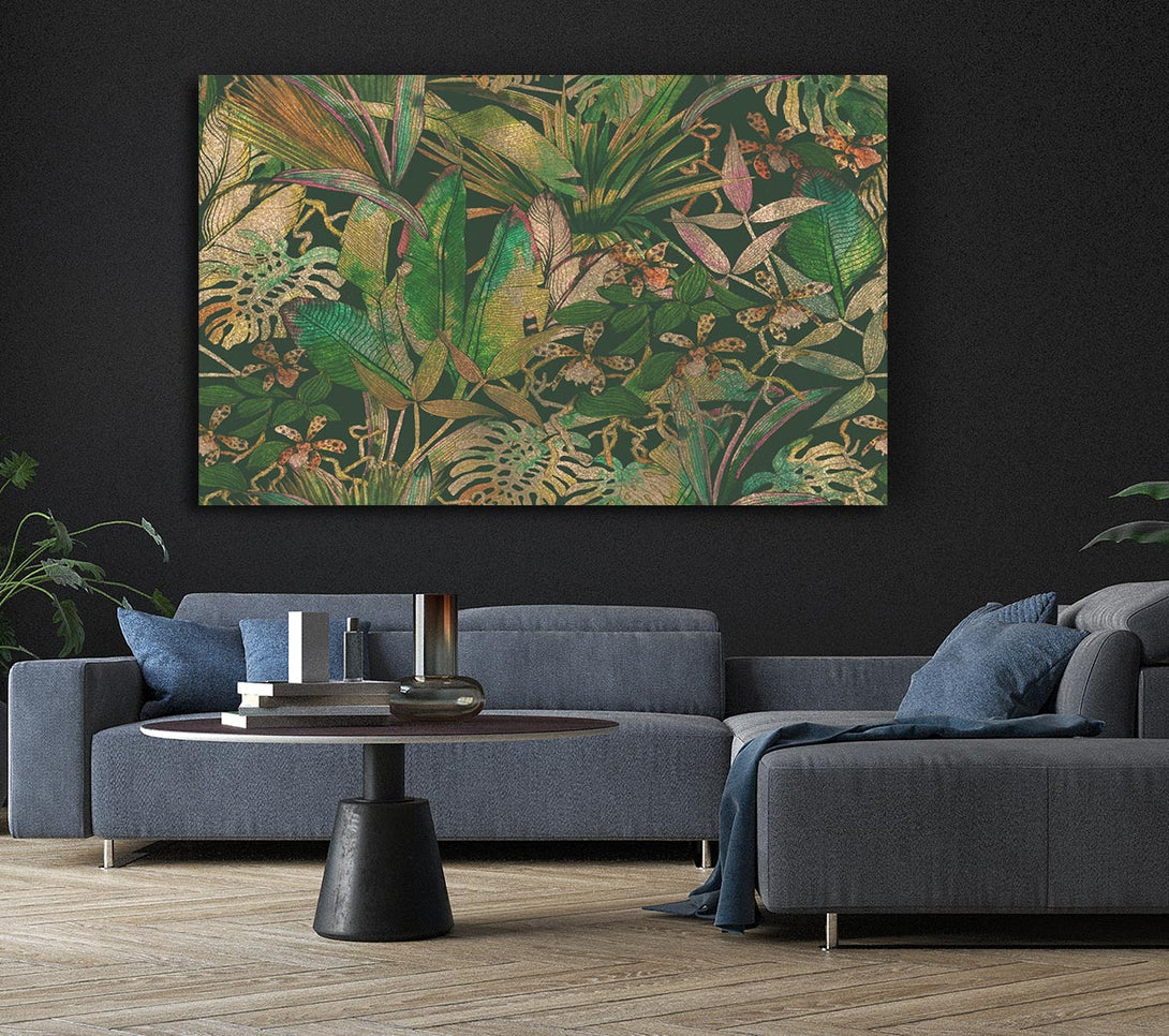 Picture of Jungle Flowers Canvas Print Wall Art