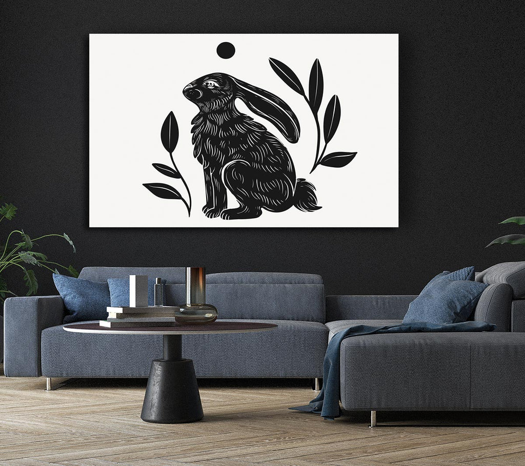 Picture of Tattoo Bunny Sun Canvas Print Wall Art