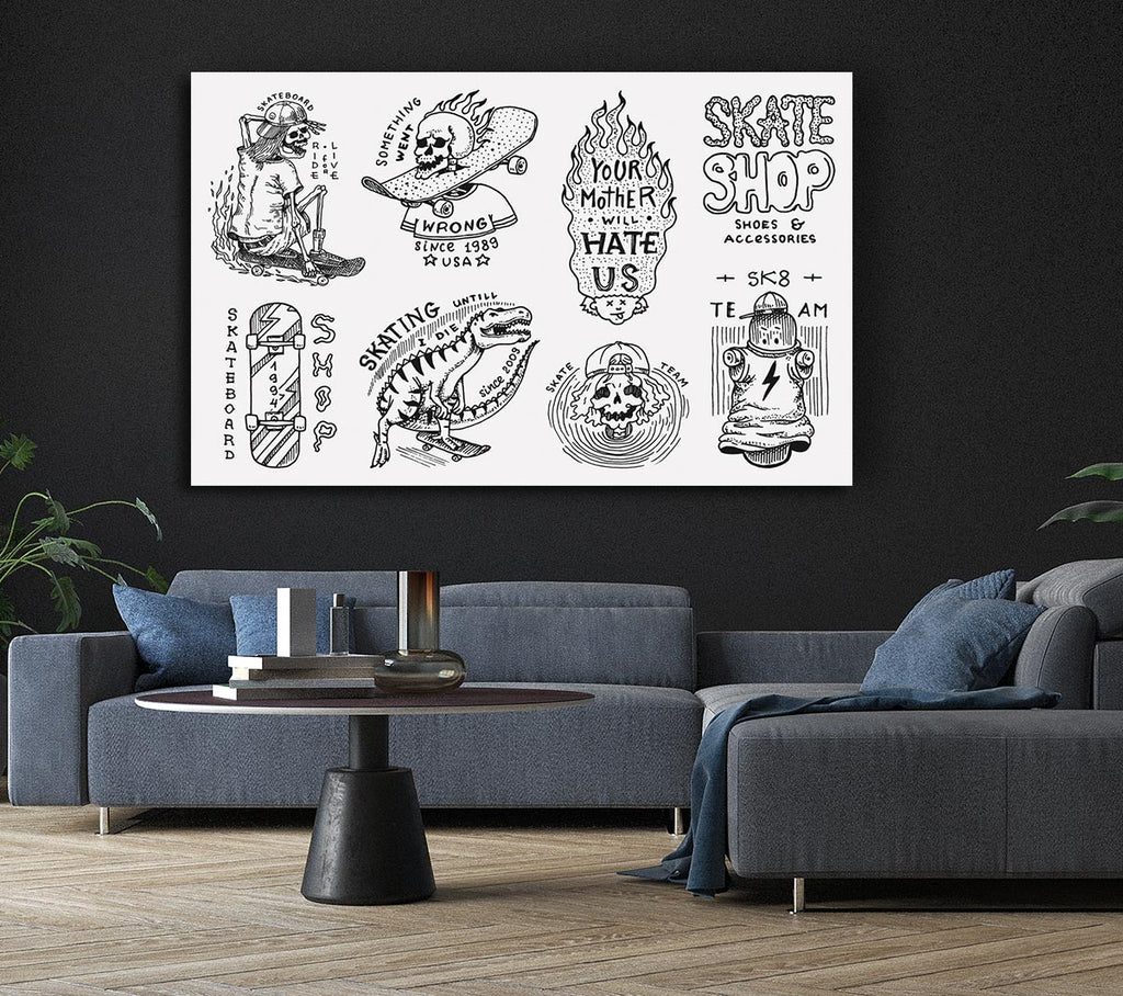 Picture of The Skate Shop Canvas Print Wall Art