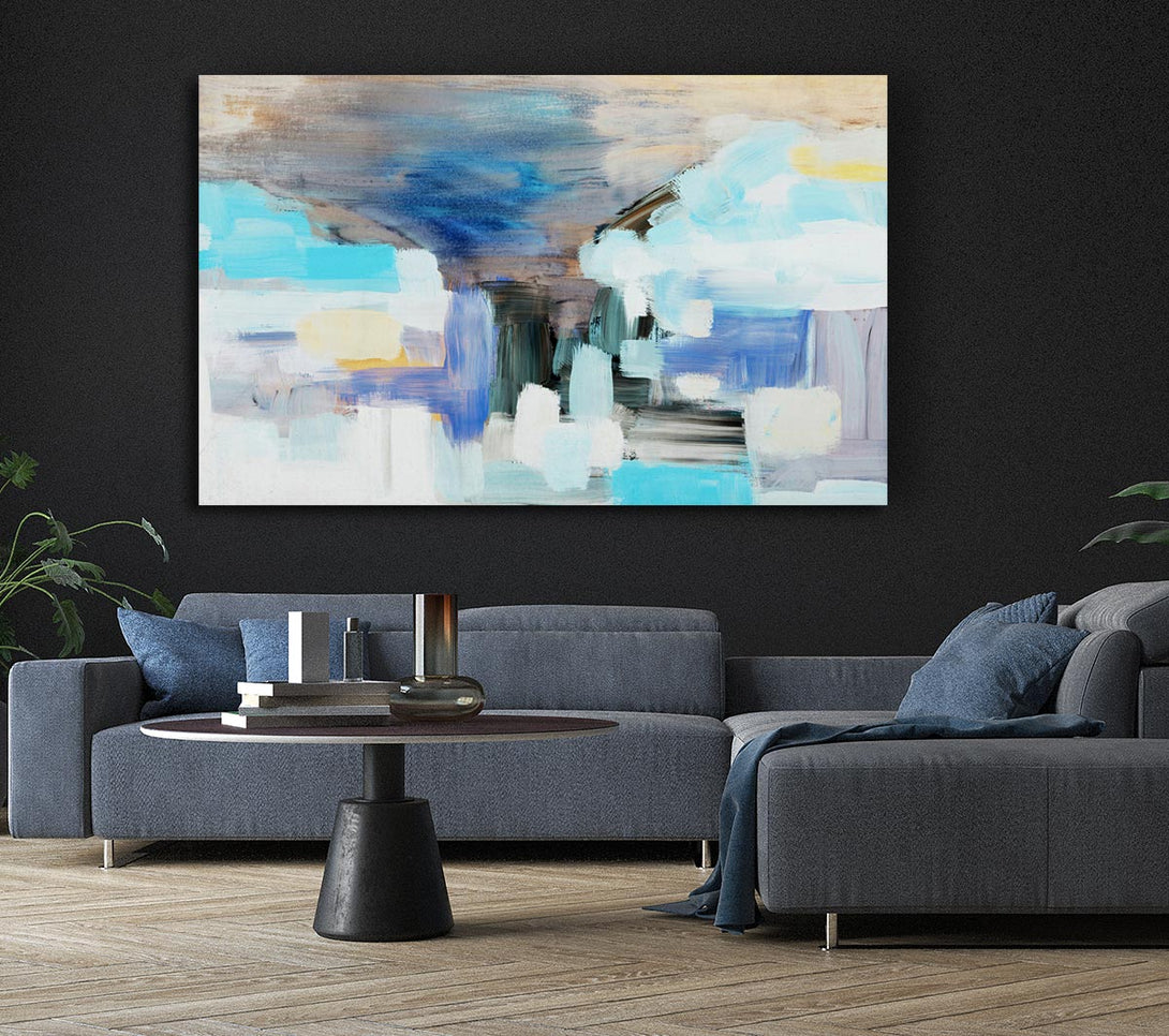 Picture of Chalk Cloud Blue Canvas Print Wall Art