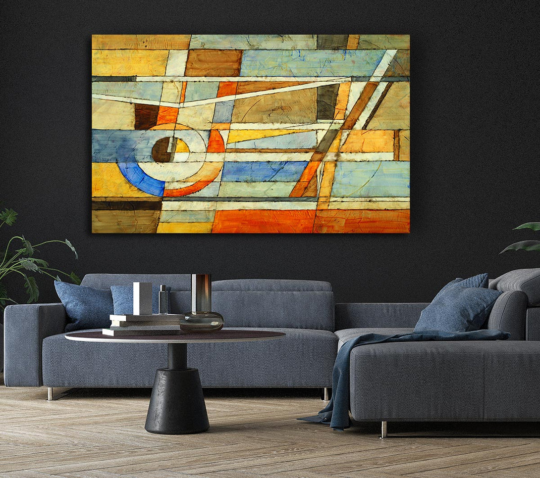 Picture of Abstract Grids Of Colours Canvas Print Wall Art