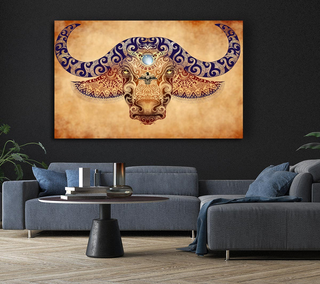 Picture of The Ethnic Ox Canvas Print Wall Art