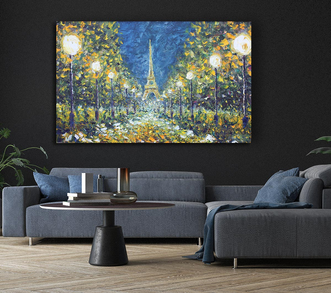 Picture of The Streetlights To Paris Canvas Print Wall Art