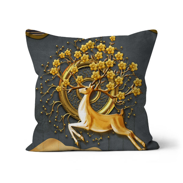 Modernes Kissen „Stagg“ in Gold