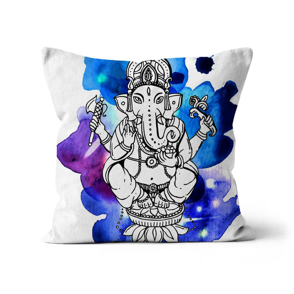 Ethnisches Kissen mit Ganesha-Illustration