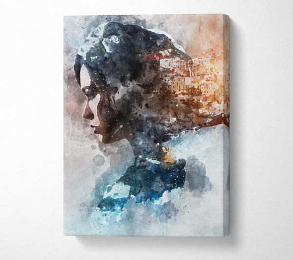 Aquarell Frau Splash