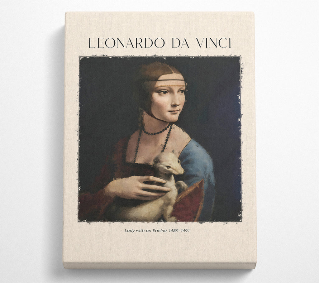 A Square Canvas Print Showing Lady With An Ermine, 1489-1491 By Leonardo Da Vinci Square Wall Art