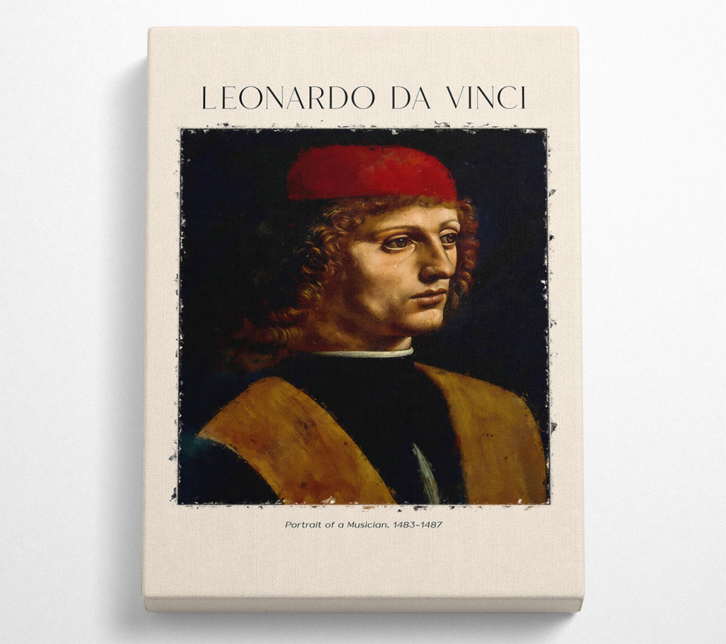 A Square Canvas Print Showing Portrait Of A Musician, 1483-1487 By Fonardo Da Vinci Square Wall Art