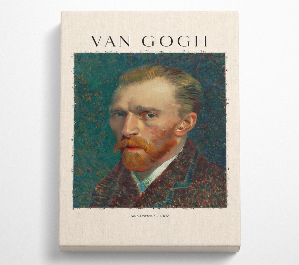 A Square Canvas Print Showing Self-Portrait - 1887 By Van Gogh Square Wall Art