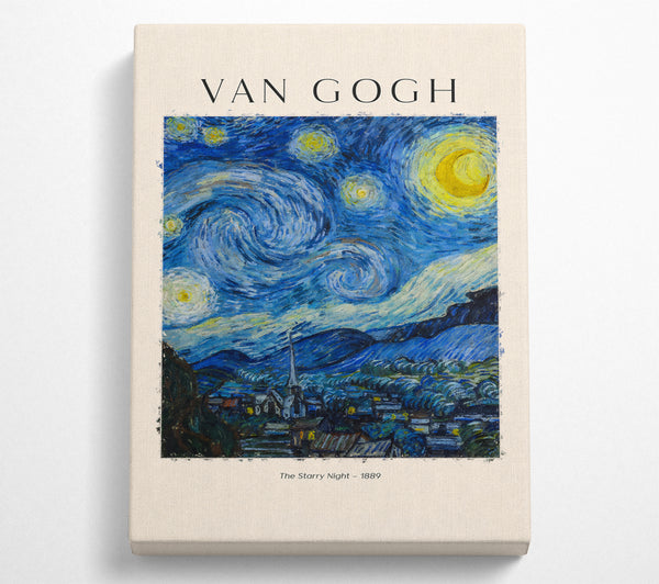 A Square Canvas Print Showing The Starry Night - 1889 By Van Gogh Square Wall Art