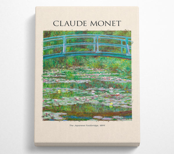 A Square Canvas Print Showing The Japanese Footbridge, 1899 By Claude Monet Square Wall Art