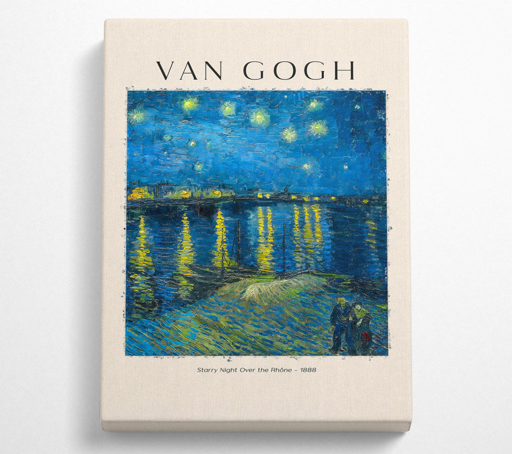 A Square Canvas Print Showing Starry Night Over The Rhone - 1888 By Van Gogh Square Wall Art